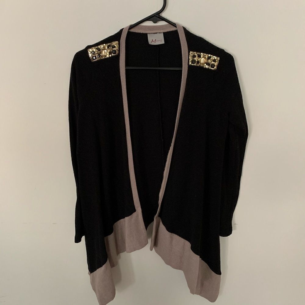 Flowy Sequin Shoulder Sweater